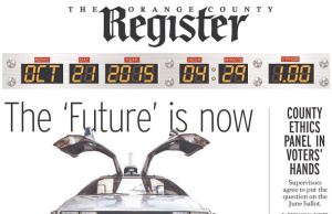 Newspapers bet big on Back to the Future Day