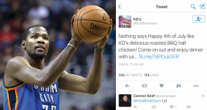 ROC Nation’s Durant reveal made OKC hot dogs soggy ROC Nation