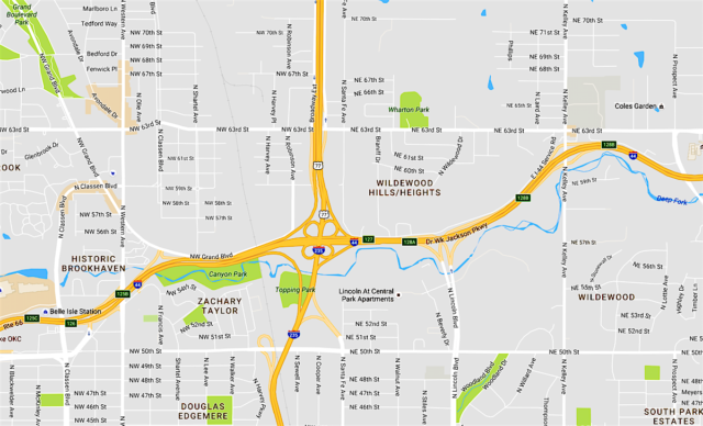 I-235 and I-44 interchange