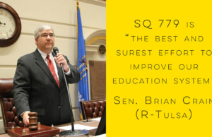 Point: Sen. Brian Crain urges citizens to vote for SQ 779 Vote for SQ 779