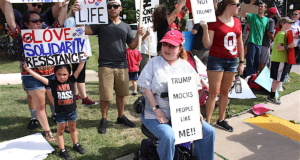 Trump Train rolls into Norman, spectacle ensues Trump Train protesters