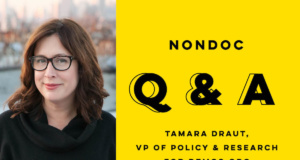 Policy wonk Tamara Draut: ‘Lift up the dignity of work’ Tamara Draut of Demos