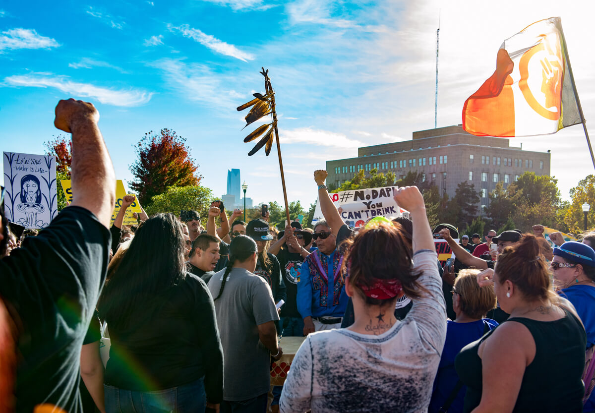 Standing Rock rally at Oklahoma State Capitol.