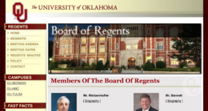 Past minutes unavailable as OU Regents meet today OU Regents