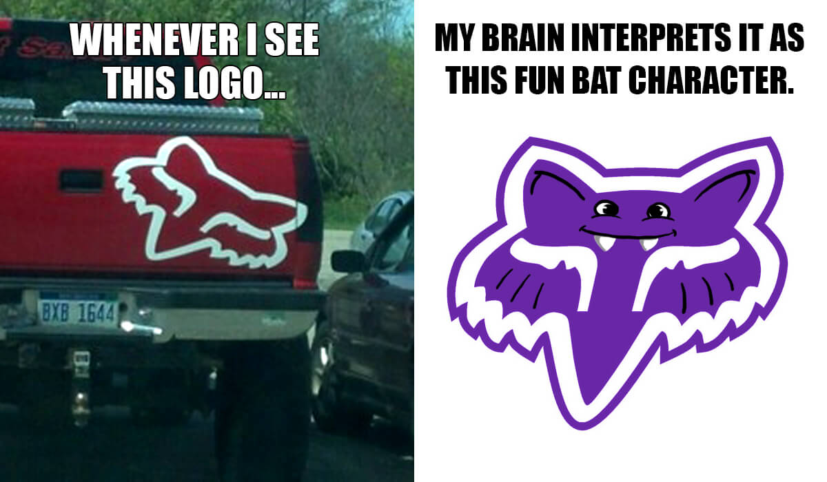 palm tree and bat logo