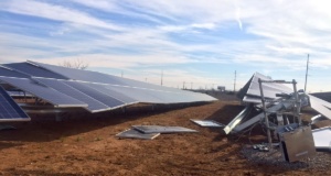 Solar panels smashed along I-35 in Norman solar panels