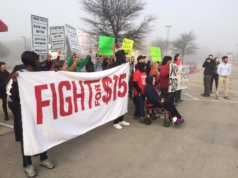 Fight for 15 sparks day of protests at Austin Carl’s Jr. Fight for 15