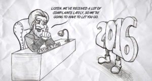 Father Time bids farewell to 2016: ‘You’re fired’ Father time