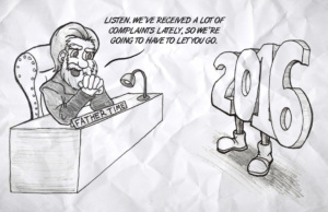 Father Time bids farewell to 2016: ‘You’re fired’ Father time