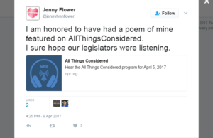 NPR features Tulsa teacher’s #oklaed Twitter poetry NPR