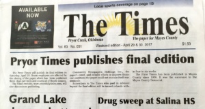Pryor Daily Times closes, locals ‘stunned’ by loss of online archives Pryor Daily Times