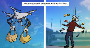 Amazon purchase of Whole Foods could mean Grocery Drones grocery drone