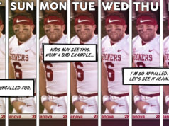 ESPN obsessed with the Baker Mayfield crotch grab Baker Mayfield crotch grab