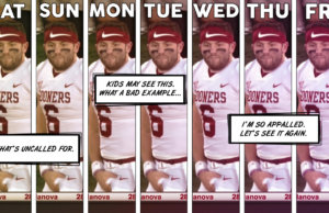 ESPN obsessed with the Baker Mayfield crotch grab Baker Mayfield crotch grab