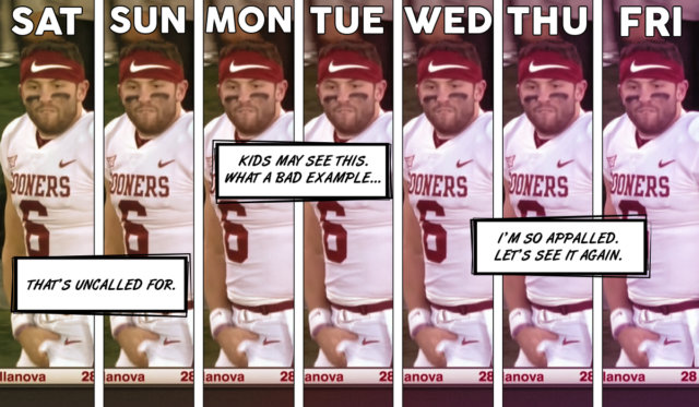 Baker Mayfield crotch grab