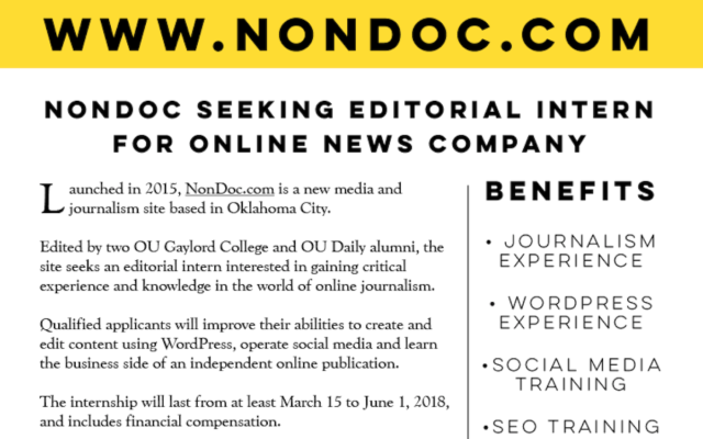 Gaylord College editorial internship