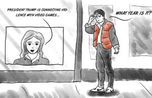 Trump’s ‘violent video games’ go Back to the Future