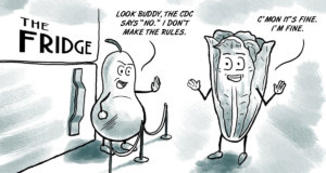 Incinerate romaine lettuce with a flamethrower romaine lettuce