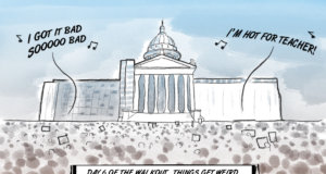 Hitting the high notes during #OklaEd Capitol rally hitting the high notes