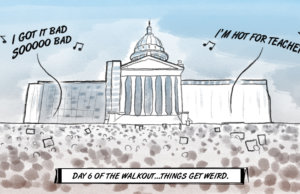 Hitting the high notes during #OklaEd Capitol rally hitting the high notes