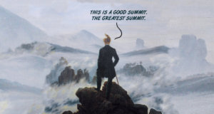 At summit, Trump stands above the Sea of Fog summit