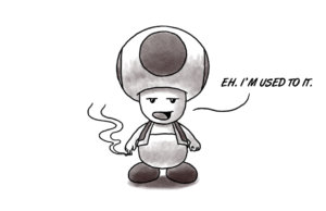 Toad in the hole: Mushroom has long week