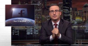 John Oliver discovers that Facebook is a toilet