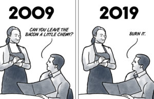 Bacon takes the ’10-year challenge’ Bacon 10-year challenge