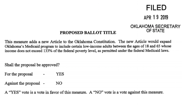 Medicaid expansion ballot initiative