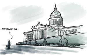 Things go off the rails at the Oklahoma Capitol off the rails