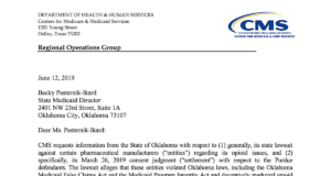 Read the CMS letter seeking Oklahoma opioid settlement money CMS