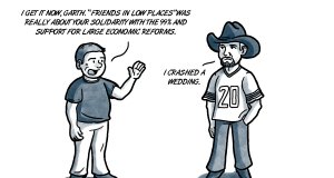 Where the whiskey drowns and the Bern chases … Garth Brooks