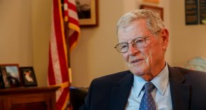 Sen. Jim Inhofe announces re-election bid from upside down plane Jim Inhofe