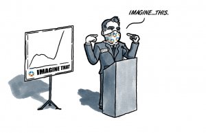 Imagine masks: Stitt starts fashion fad to emphasize eyebrows imagine masks