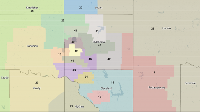 new Oklahoma legislative districts