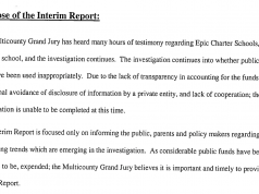 ‘Concerning trends’: Grand jury releases interim report on Epic Charter Schools grand jury report on Epic