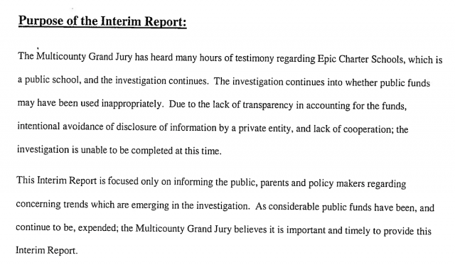 grand jury report on Epic