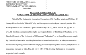 NonDoc files lawsuit seeking Jones Day reports from OU Jones Day reports