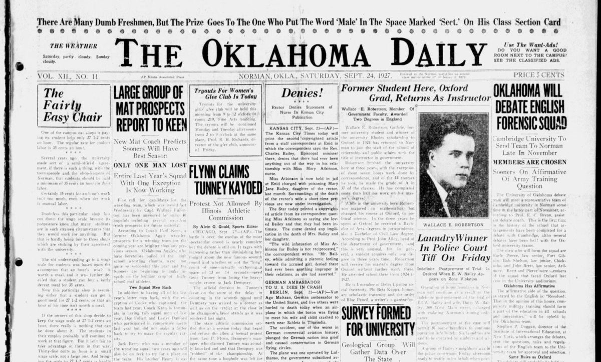 Newly digitized OU Daily archives offer a window into university’s identity OU Daily archives