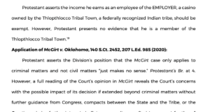 Tax Commission denies tribal citizen’s income tax exemption appeal Thlopthlocco Tribal Town