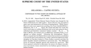 Castro-Huerta decision: State gets some concurrent jurisdiction on reservations Castro-Huerta, concurrent jurisdiction