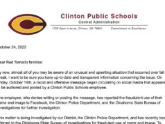 Allegedly fake message from Clinton Public Schools teacher draws protective order, HB 1775 complaint clinton public schools