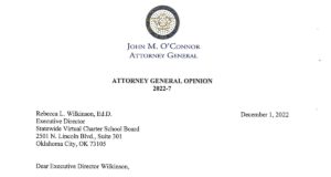 AG opinion: Statute barring charter school operators from religious affiliation unconstitutional attorney general opinion