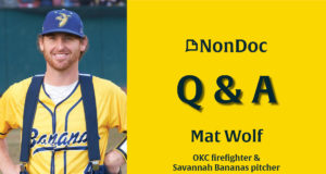 OKC firefighter Mat Wolf has a bananas summer job Mat Wolf, Savannah Bananas