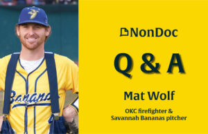 OKC firefighter Mat Wolf has a bananas summer job Mat Wolf, Savannah Bananas