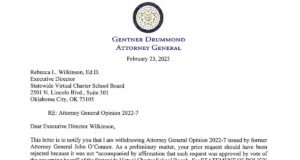 ‘Law is currently unsettled:’ Drummond withdraws O’Connor’s religious charter school opinion charter school opinion