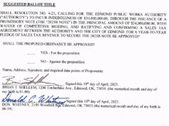 Seeking vote on Edmond city projects, Brian Shellem files 3 referendum petitions Edmond referendum petitions