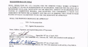 Seeking vote on Edmond city projects, Brian Shellem files 3 referendum petitions Edmond referendum petitions