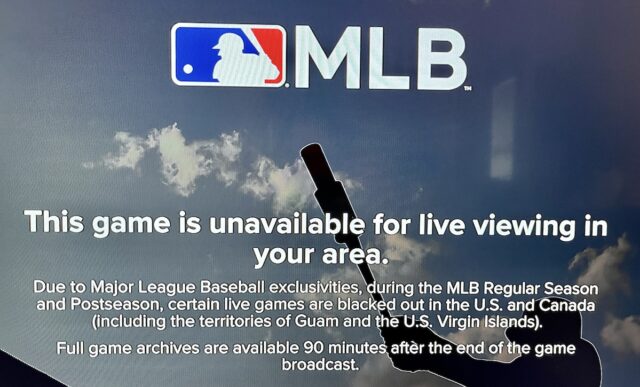 MLB blackout problem