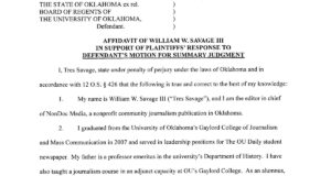 ‘Genuine dispute’: Where things stand in NonDoc v. OU NonDoc v. OU